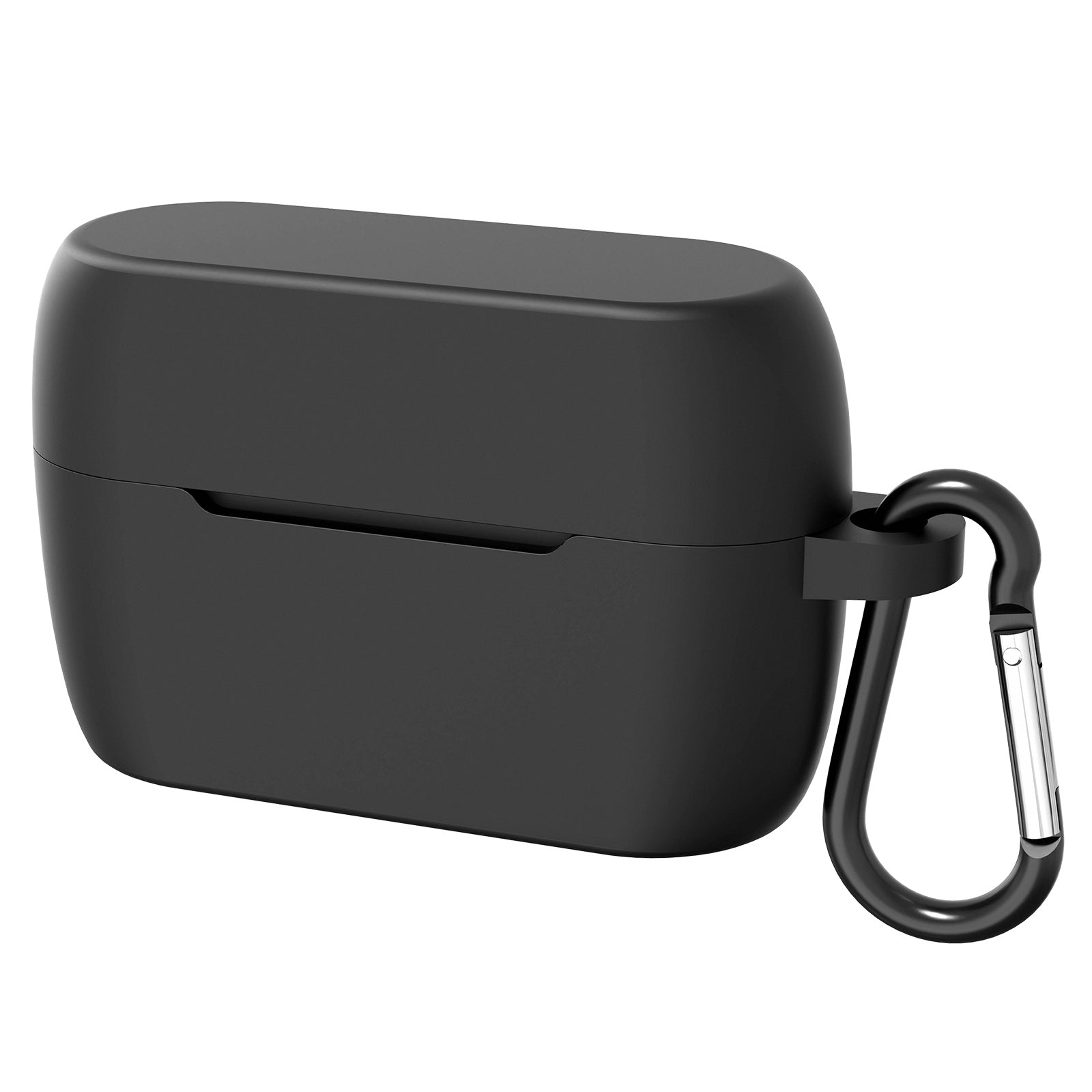 Geekria シリコン カバー 互換性 カバー Jabra Elite 85t 対応 True Wireless Earbuds  充電ケース充電ケースカバー 外装カバー キーホルダーフック付き、充電ポートアクセス可能 (Black)