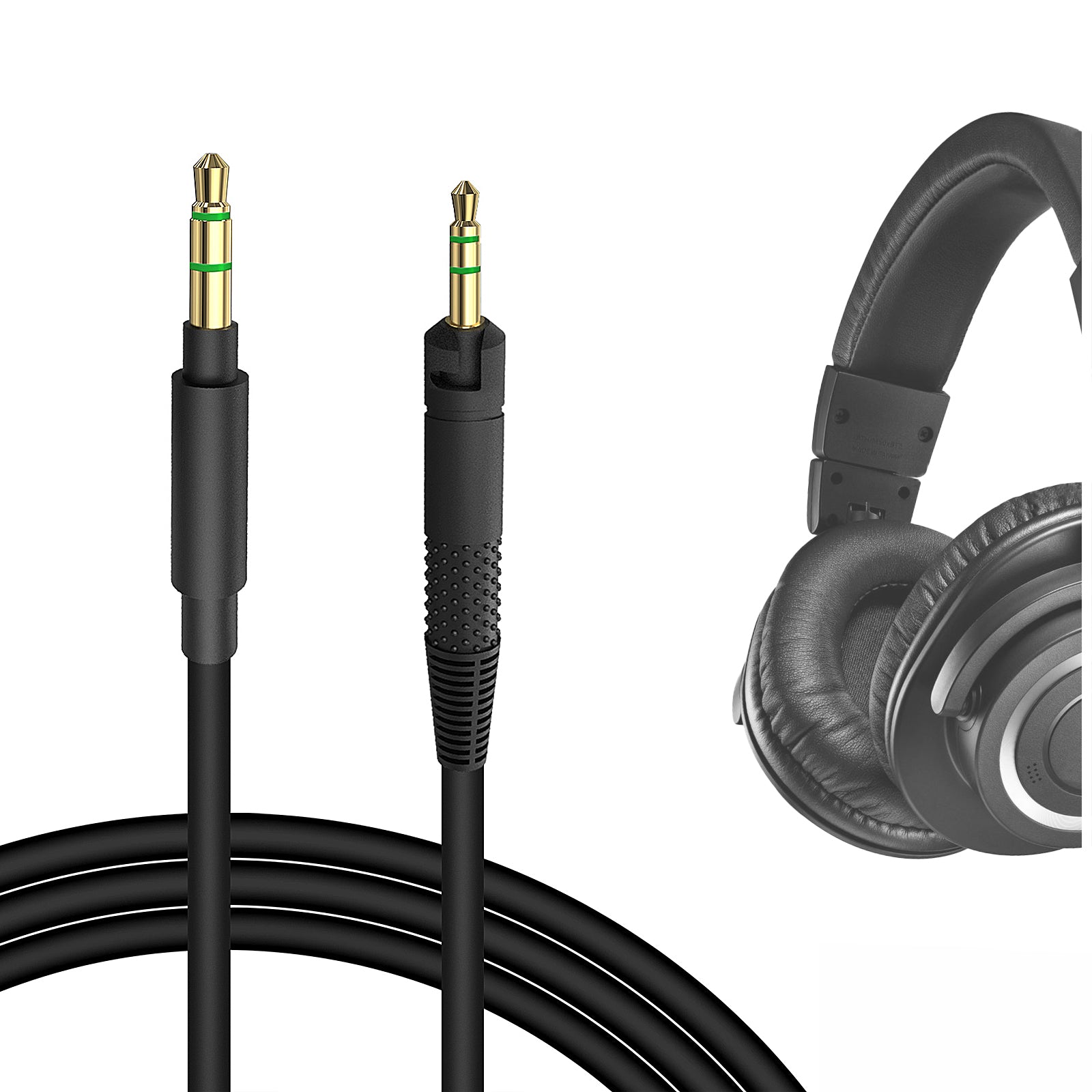 Geekria ケーブル 互換性 オーディオコード オーディオテクニカ Audio-Technica ATH-M50x ATH-M70x  ATH-M40x M50xrd M50xwh ATH-M60x ATH-M40 ATH-M50 ヘッドホンケーブル、2.5mm に適合する 1.2m