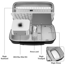 画像をギャラリービューアに読み込む, Geekria ハードトラベルケース、2024 Mac Mini デスクトップコンピューター対応、2024 Mac Mini M4 ケース、Magic キーボード、Magic マウス、Magic トラックパッド、アクセサリに適合 (ダークグレー)
