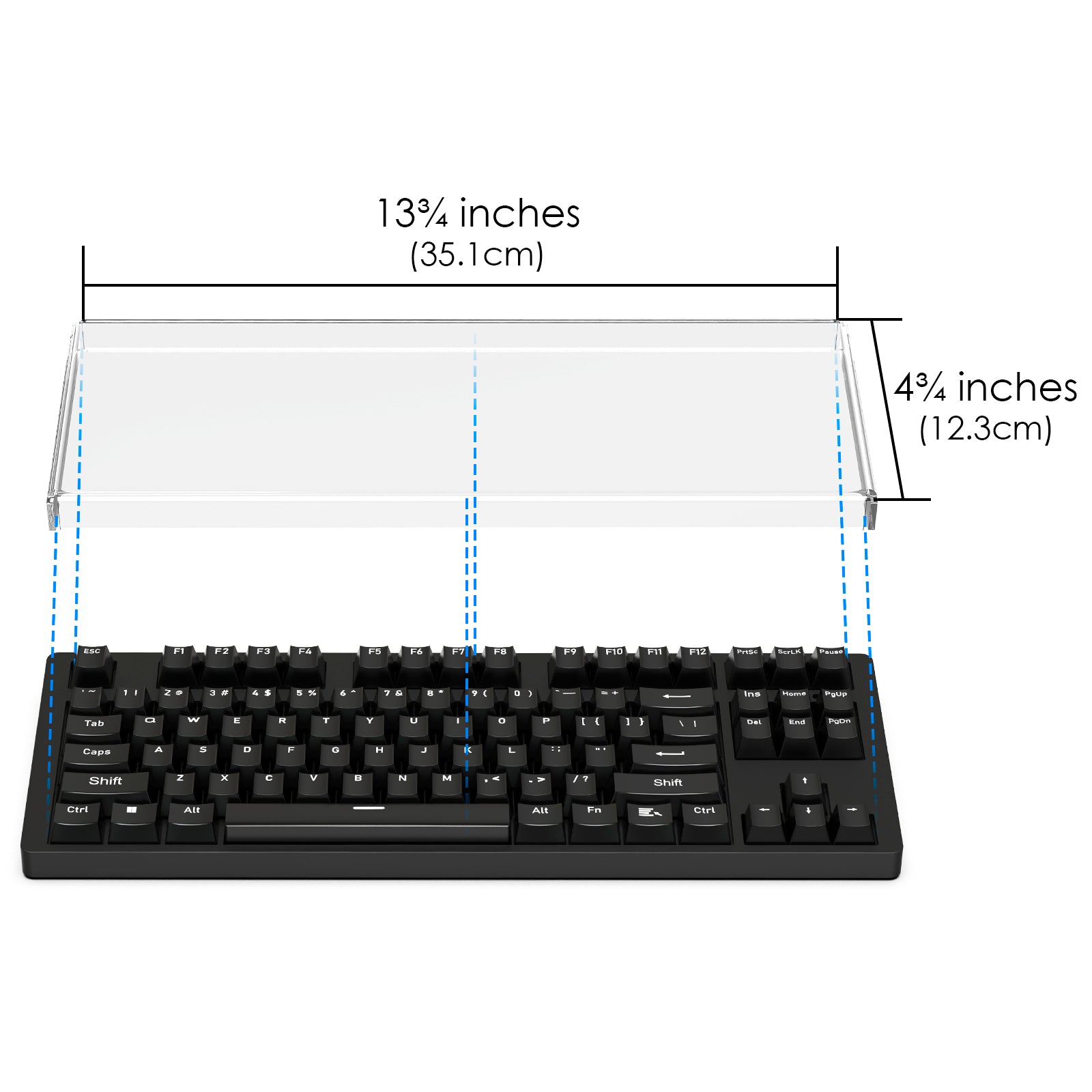 Geekria キーボード カバー ケース 互換品 ロジクール G Logicool G913 TKL/ G PRO テンキーレス  ワイヤレスメカニカルゲーミングキーボード 透明アクリルカバー 保護カバー