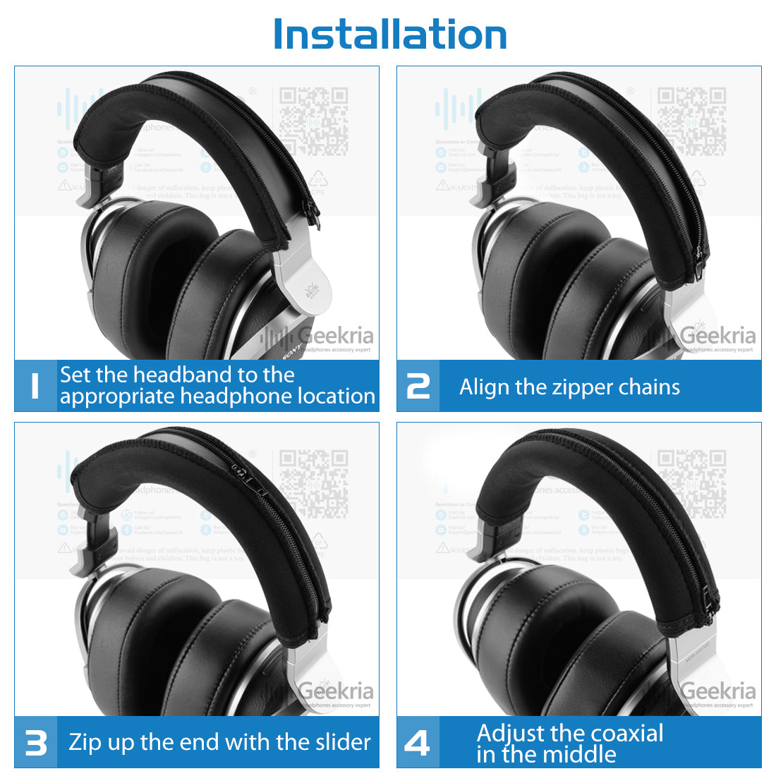 Geekria イヤーパッド + ヘッドバンド カバー ソニー SONY MDR-HW700, MDR-HW700DS ヘッドホン 専用 交 –  Geekria Japan