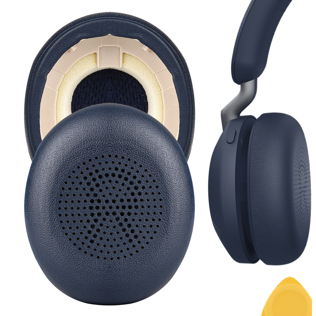 Geekria イヤーパッド QuickFit 互換性 パッド ジャブラ Jabra Evolve2 65 UC, Evolve2 65 MS,  Evolve2 40 UC, Evolve2 40 MS, Elite 45h ヘッドホンに対応 パッド イヤー / イヤーカップ (プロテインレザー  /