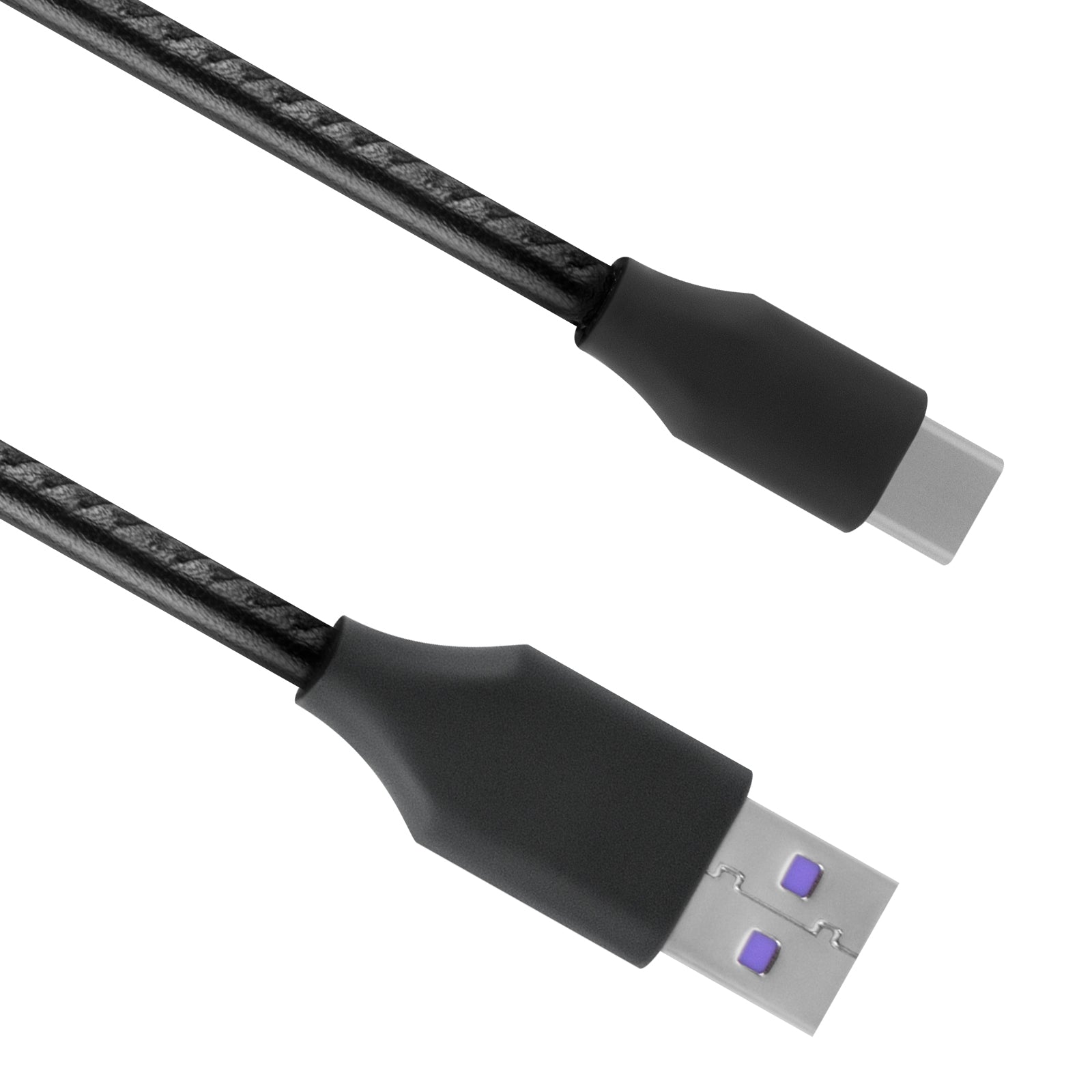 Geekria PUレザー 充電ケーブル 互換性 Type-C 充電コード USB to USB-C ボーズ Bose Ultra Open  Earbuds, Earbuds II, Sleepbuds II に対応 (黒 / 30cm 2パック)