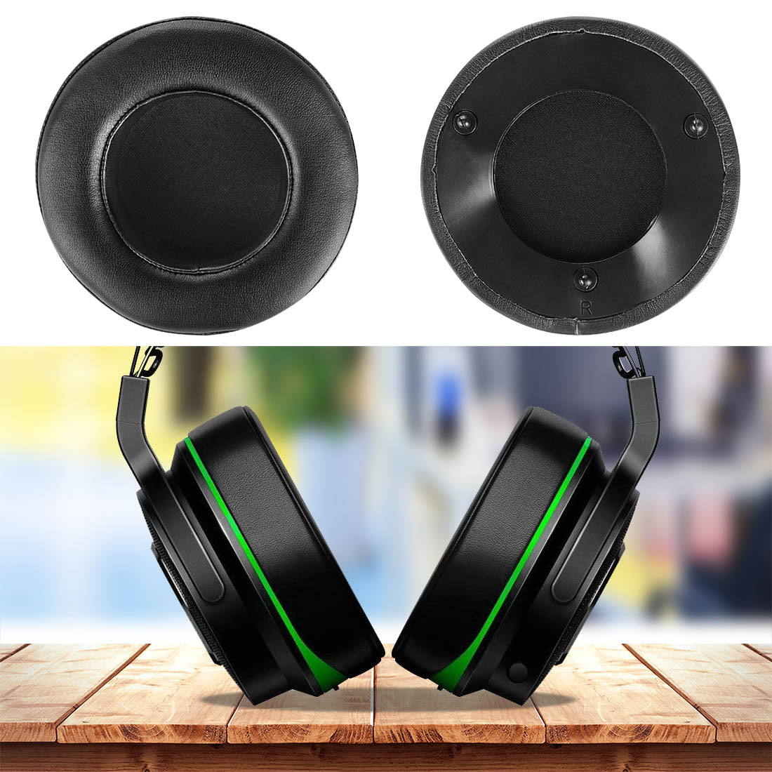 Geekria イヤーパッド QuickFit 互換性 パッド レイザー Razer Thresher 7.1, Razer Thresher  Tournament Edition, Thresher Ultimate Dolby 7.1 サヘッドホンに対応 パッド イヤー / ...