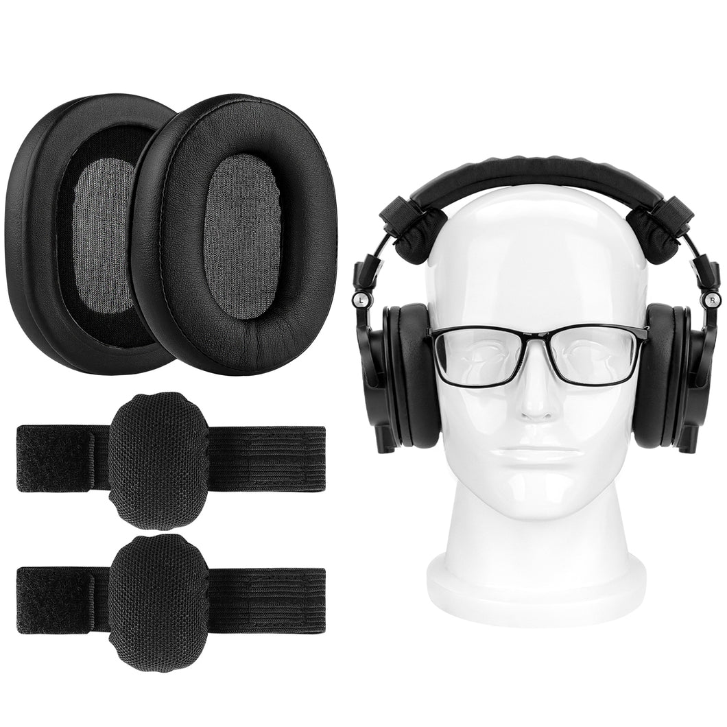 Geekria イヤーパッド QuickFit 互換性 パッド オーディオテクニカ Audio-Technica ATH-M50X  ATH-M50XBT ATH-M50xBT2 ATH-M50 ATH-M40X ATH-M30 ATH-M20 ヘッドホンに対応 パッド イヤー /  イヤーカップ 